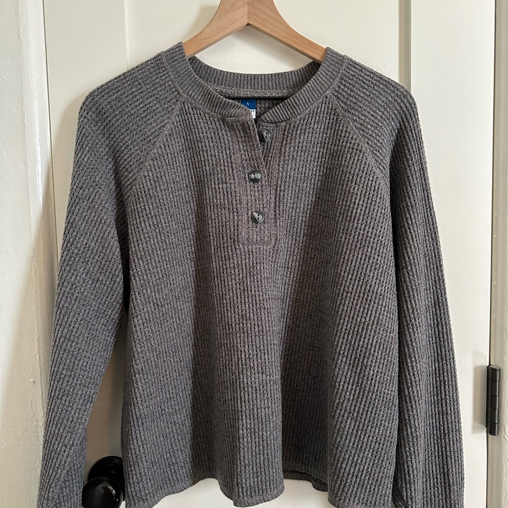 Old Navy Gray Ribbed Sweater